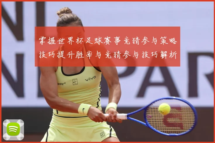 掌握世界杯足球赛事竞猜参与策略技巧提升胜率与竞猜参与技巧解析数据研判